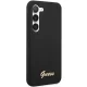 Guess Samsung Galaxy S23+ vāciņš Silicone Vintage Gold Logo, melns