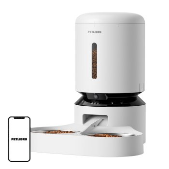 Petlibro Granary Smart Feeder with Camera & Double Bowl 5L White
