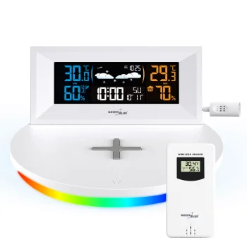 Беспроводная метеостанция Greenblue GB213 с зарядным устройством Qi
