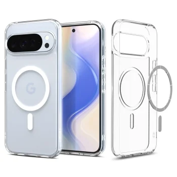 Spigen Ultra Hybrid Mag MagSafe maciņš Google Pixel 10 Pro XL – Caurspīdīgs un balts | Phone Case Cover