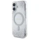 Guess HC Resin Bottom Glitter MagSafe vāciņš iPhone 16, Sudraba