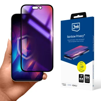 Защитное стекло 3mk Rainbow Privacy для Apple iPhone 16 Plus