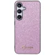 Guess Samsung Galaxy S24+ vāciņš Glitter Script, violets