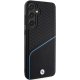 BMW Samsung Galaxy S24+ vāciņš Signature Leather Textured & Line MagSafe, melns
