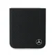 Mercedes Leather Wood Imitation MagSafe vāciņš Samsung Galaxy Z Flip 6 - Melns