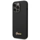Guess Silicone Vintage Gold Logo vāciņš iPhone 14 Pro Black