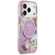 Guess IML Glitter Flowers Triangle MagSafe vāciņš iPhone 17 Pro Max – violets | Phone Case Cover