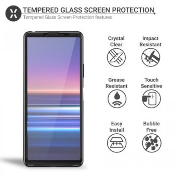 Sony Xperia 10 III / 10 III Lite - Aizsargstikls (Šaurs līdz Izliekumiem) | Tempered Glass Screen Protector