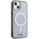 BMW iPhone 14 Plus / 15 Plus vāciņš Silver Ring MagSafe, caurspīdīgs