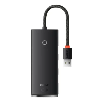 Baseus Lite Series HUB 4-Port (USB-A на 4xUSB-A 3.0) 0,25 м чёрный (WKQX030001)