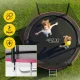Садовый батут для детей 4Fizjo CLASSIC 252 см (8FT), розово-черный