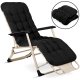 Sofotel Chillwell Folding Garden Sun Lounger with Cushion, Black