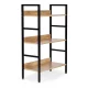 Loft stila plaukts ar metāla rāmi un 3 plauktiem ModernHome