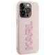 Karl Lagerfeld iPhone 15 Pro Max vāciņš 3D Logo Glitter, rozā