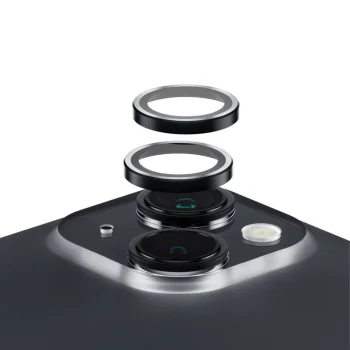 Panzerglass Hoops 1138 Camera Lens Protector for iPhone 15 / 15 Plus, Transparent with Black Frame