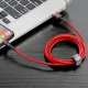Baseus Cafule Cable Nylon Braided USB / Lightning QC3.0, 2A, 3M, Red