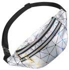 Waterproof waist bag with adjustable strap, silver