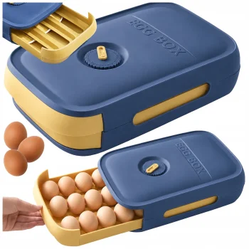 Egg Storage Container for Fridge, Blue