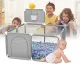Детский манеж и сухой бассейн Nicekids с корзиной, 125 x 125 см, серый