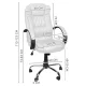 Офисное кресло из экокожи Malatec 23240, белое