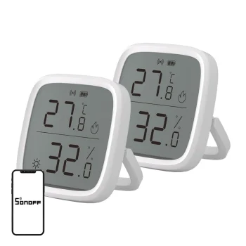 Датчик температуры и влажности Sonoff SNZB-02D Zigbee, 2 шт., белый