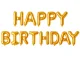 Happy Birthday folijas balonu virtene dzimšanas dienas dekorācija, zelta