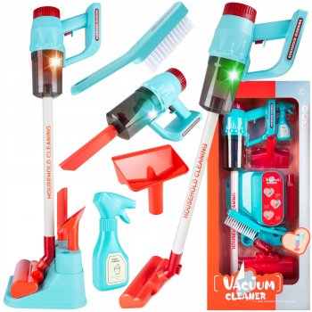 Bērnu rotaļu vertikālais putekļu sūcējs ar piederumiem | Kids Toy Vertical Vacuum Cleaner