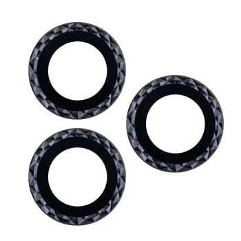 TFO kameras aizsargstiklu komplekts iPhone 11 Pro Max (Black Rhombus, 3 gab.)