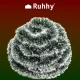 Новогодняя гирлянда на елку Ruhhy 22310, заснеженная, 6 м, зелено-белая