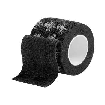 Бондажная лента El Cartel Grip Tape для тату-машинок, черная с лого, 4,5 м x 5...