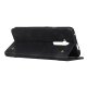 OnePlus 7T Pro Magnetic Crocodile Skin PU Leather Wallet Case Cover, black | Maciņs, vāciņš