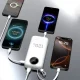 Dudao K13Pro 20000mAh ārējais akumulators ar iebūvētiem kabeļiem, balts