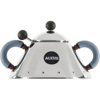 Cukurtrauks ar karotīti Alessi 9097, 20 ml, sudraba / gaiši zils