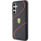 Чехол Ferrari для Samsung Galaxy S23 FE Twist Metal Logo, черный