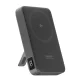 Cuktech WPB100 10000mAh Qi2 magnētiskais ārējais akumulators 30W ar statīvu, melns