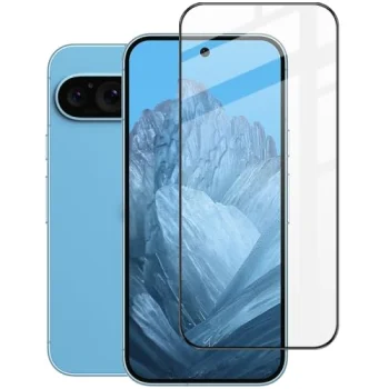 5D Защитное Стекло для Google Pixel 9a, Черное Закруглённое (Tempered Glass)