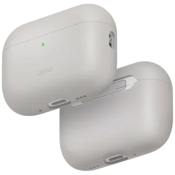 Чехол для наушников Uniq Lino Silicone для AirPods Pro, бежевый