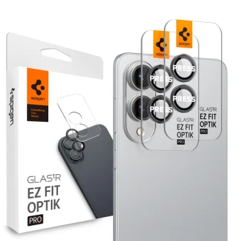 Spigen Optik Pro GLAS.TR Ez Fit kameras aizsargstikls Samsung Galaxy S25 Edge, melns