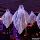Hanging Halloween Ghost Decoration, 65 cm, Black and White