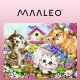 Набор для рисования по номерам Maaleo Котята, 40x50 см