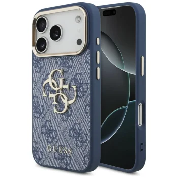 Guess 4G Big 4G Classic Logo vāciņš priekš iPhone 18 Pro / 17 Pro, zils