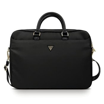 Сумка Guess Nylon Triangle Logo для ноутбука до 16", черная