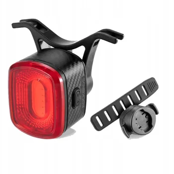Задний велосипедный LED фонарь Rockbros Q2S с системой Smart Stop, черный