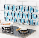 Aluminum Protective Screen Mat Against Splashes, Grease, Oil, for the Kitchen Stoves, 83x39cm, Blue
