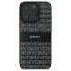 DKNY iPhone 16 Pro Case Texture Pattern Tonal Stripe, Black