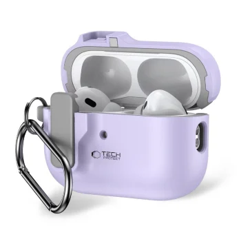 Чехол Tech-Protect для Apple AirPods Pro 1 / 2 Slim Hook, фиолетовый