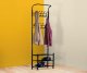 Modernhome Clothes Rack with Shoe Shelves, Black