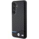 BMW Samsung Galaxy S24 vāciņš Leather Carbon, melns