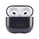 Audi Leather Big Logo maciņš Apple AirPods 3 Melns