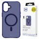 Чехол 3mk Smoke MagCase для iPhone 16 с MagSafe, полупрозрачный синий